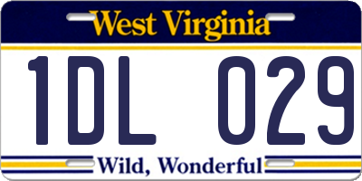 WV license plate 1DL029