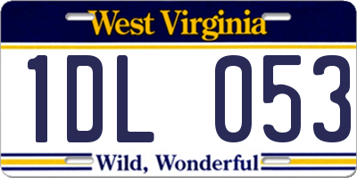 WV license plate 1DL053