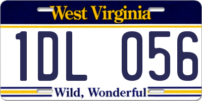 WV license plate 1DL056