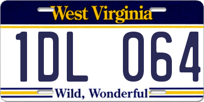 WV license plate 1DL064