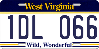 WV license plate 1DL066