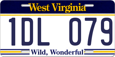 WV license plate 1DL079