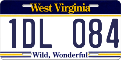 WV license plate 1DL084