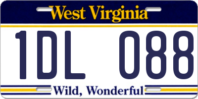 WV license plate 1DL088