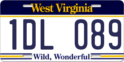 WV license plate 1DL089