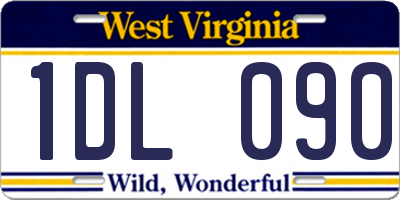 WV license plate 1DL090