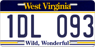 WV license plate 1DL093