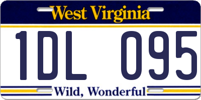 WV license plate 1DL095
