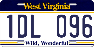 WV license plate 1DL096