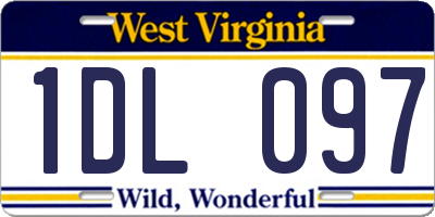 WV license plate 1DL097