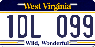 WV license plate 1DL099