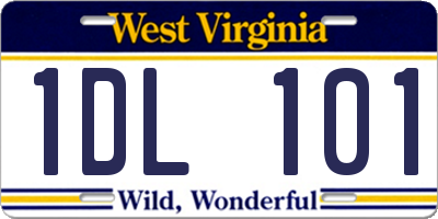 WV license plate 1DL101