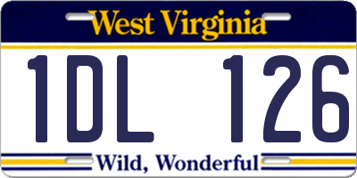 WV license plate 1DL126