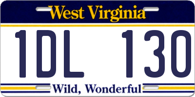 WV license plate 1DL130