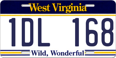 WV license plate 1DL168