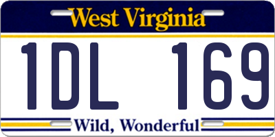 WV license plate 1DL169