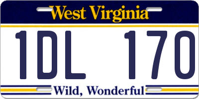 WV license plate 1DL170