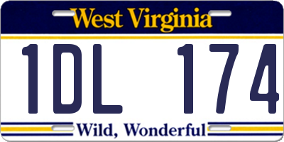 WV license plate 1DL174