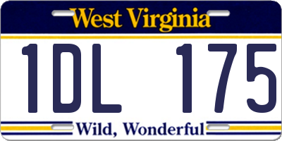 WV license plate 1DL175