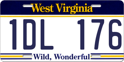 WV license plate 1DL176