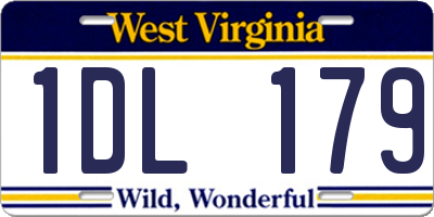 WV license plate 1DL179