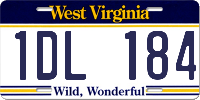 WV license plate 1DL184