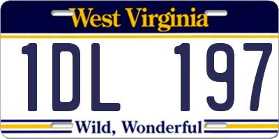 WV license plate 1DL197
