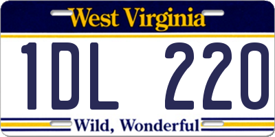 WV license plate 1DL220