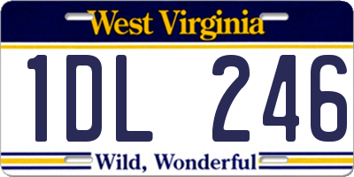 WV license plate 1DL246