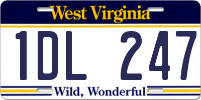 WV license plate 1DL247