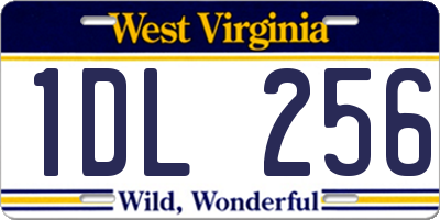 WV license plate 1DL256