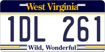 WV license plate 1DL261