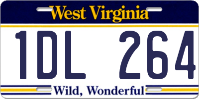 WV license plate 1DL264
