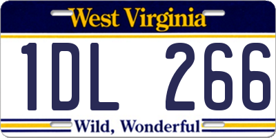 WV license plate 1DL266