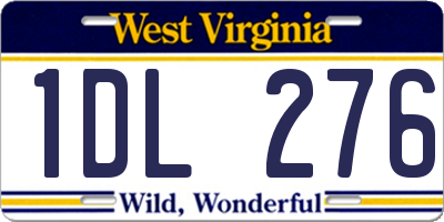WV license plate 1DL276