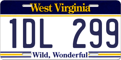 WV license plate 1DL299