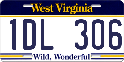 WV license plate 1DL306
