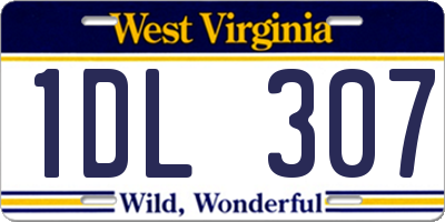 WV license plate 1DL307