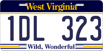 WV license plate 1DL323
