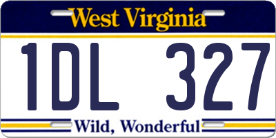 WV license plate 1DL327