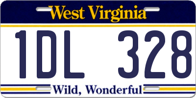 WV license plate 1DL328