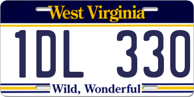 WV license plate 1DL330