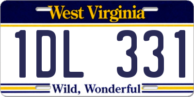 WV license plate 1DL331