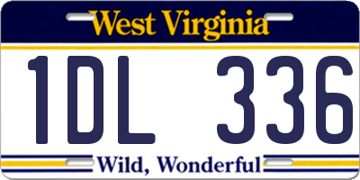 WV license plate 1DL336