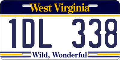 WV license plate 1DL338