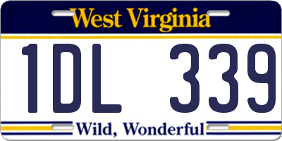 WV license plate 1DL339
