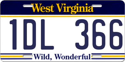 WV license plate 1DL366