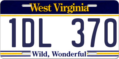 WV license plate 1DL370
