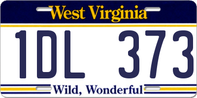 WV license plate 1DL373
