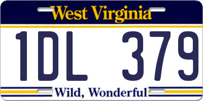 WV license plate 1DL379